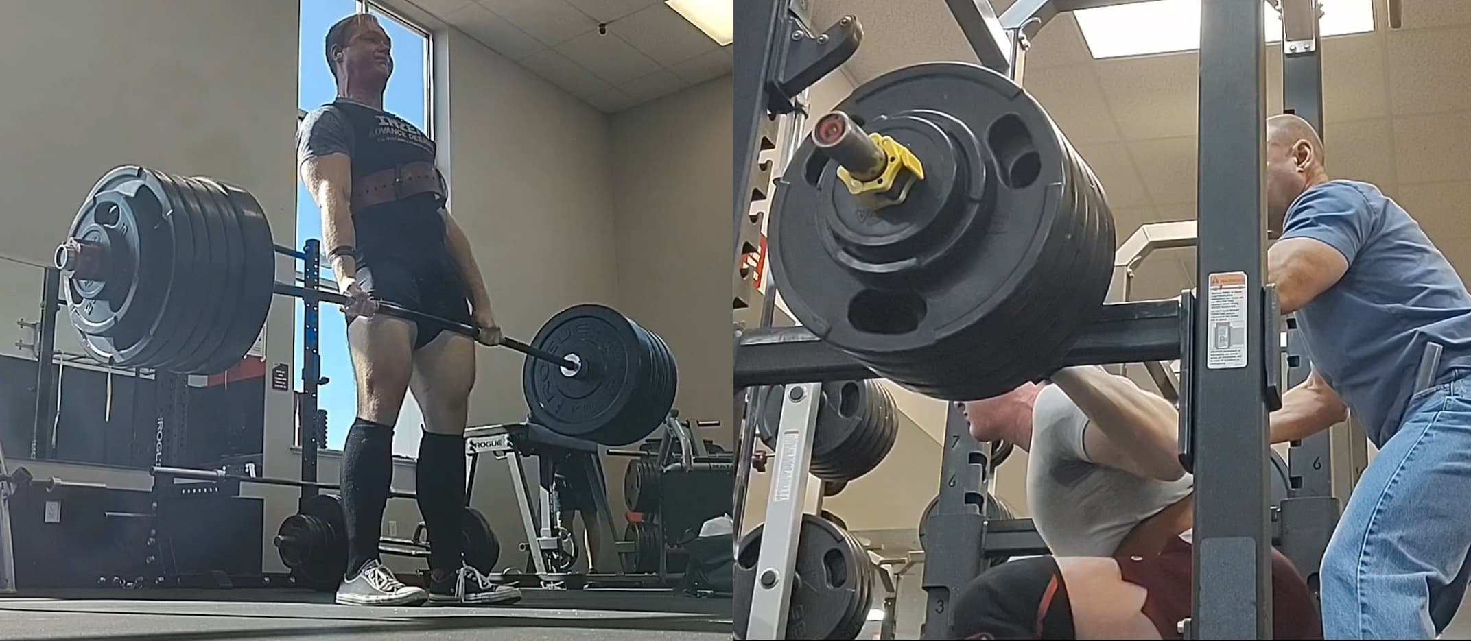 Alex deadlifting and benching